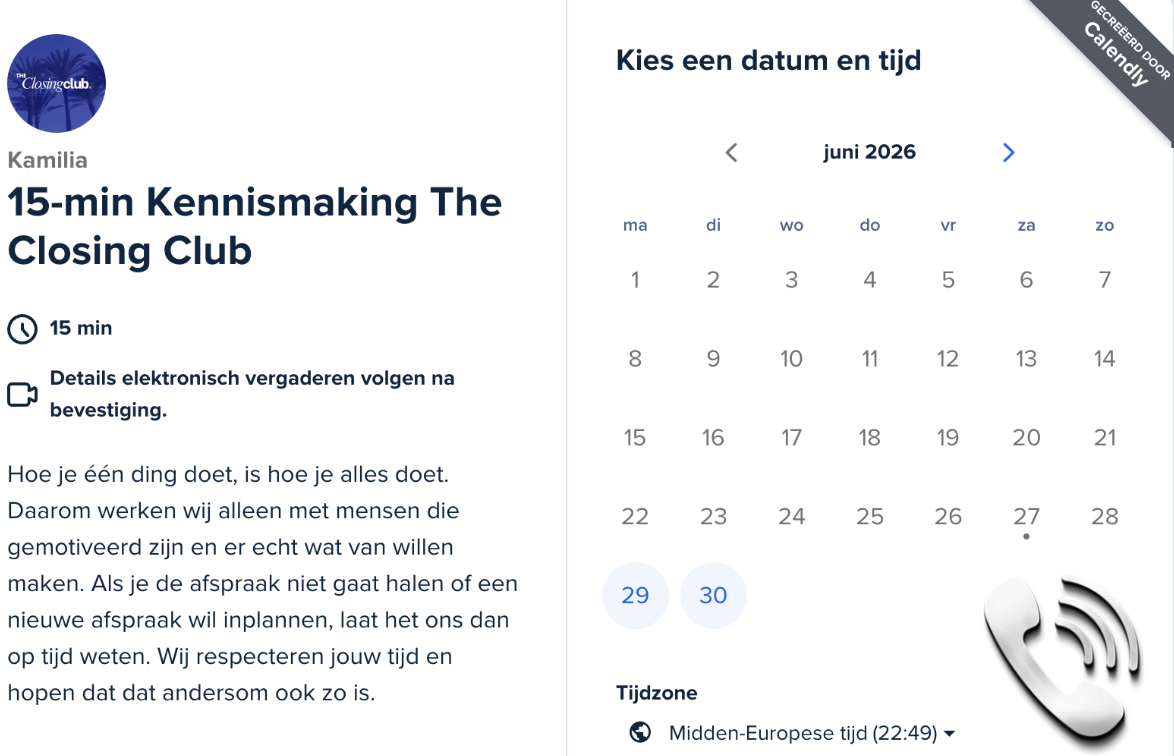 Intake & eerste afspraak